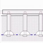 Grillage on a columnar foundation